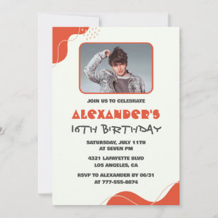 Convites de aniversário de 16 anos masculinos Mode