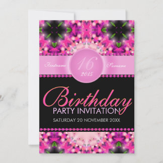 Convites de Aniversário de 16 Anos Rosa Doce de Me