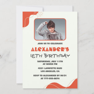 Convites de aniversário de 18 anos masculinos Mode
