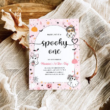 Convites de Aniversário de 1 ano Spooky One Hallow