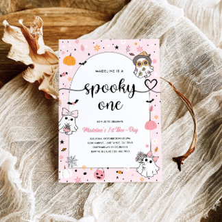 Convites de Aniversário de 1 ano Spooky One Hallow