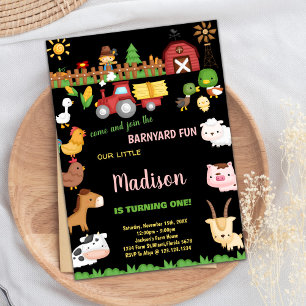 Convites de aniversário de 1rua Fazenda