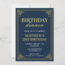 convites de aniversário de 21 anos Jantar de anive