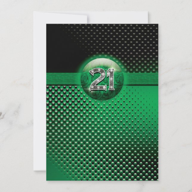 Convites de aniversário de 21 anos - PERSONALIZAR (Frente)