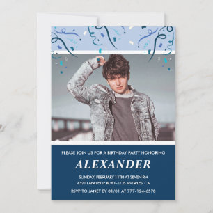 Convites de aniversário de 22 anos masculinos Foto