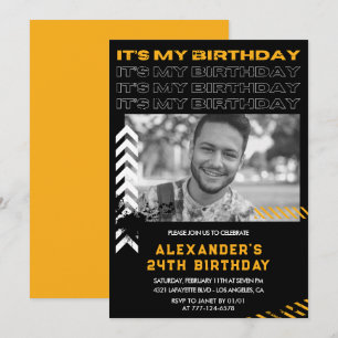 convites de aniversário de 24 anos homens Foto Spr