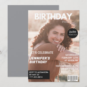 convites de aniversário de 24 anos para ela Capa d