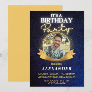 Convites de aniversário de 24 anos para homens Ele