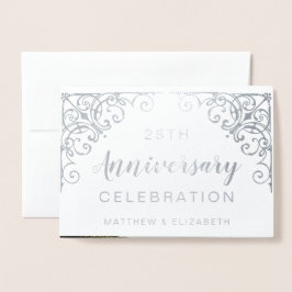 Convites de Aniversário de 25 Anos com Folha de Pr