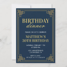 convites de aniversário de 30 anos Jantar de anive
