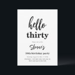 Convites de aniversário de 30 anos minimalista | 3<br><div class="desc">Convite de aniversário de 30 anos minimalista. Pronto para ser personalizado por você!</div>