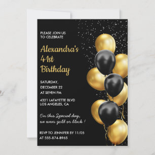 Convites de aniversário de 41 anos do Black Gold B