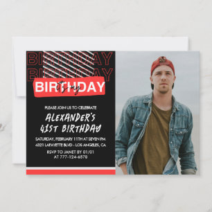 Convites de aniversário de 41 anos para Homens Bla