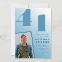 Convites de aniversário de 41 ruas com gradiente a