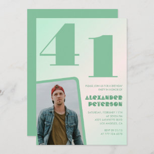 Convites de aniversário de 41 ruas verdes Foto de 