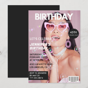 convites de aniversário de 45 anos Capa de Revista