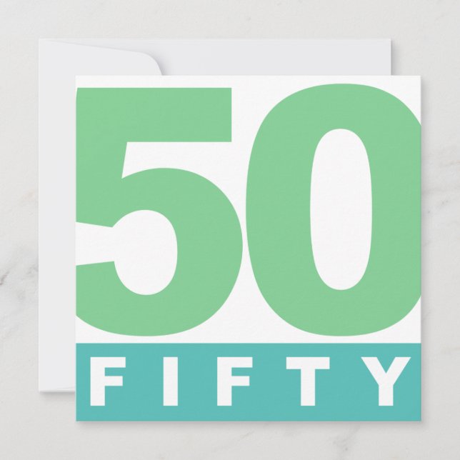 Convites de Aniversário de 50 anos BOLD FIFTY (Frente)