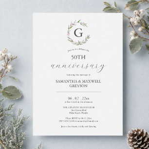 Convites de Aniversário de 50 Anos de Casamento Bo