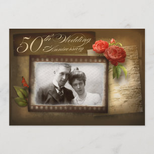 convites de aniversário de 50 anos de casamento co