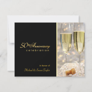 Convites de Aniversário de 50 Anos Elegantes