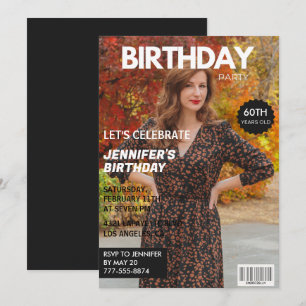 convites de aniversário de 60 anos para ela Capa d