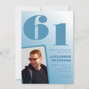 Convites de aniversário de 61 ruas de gradiente az