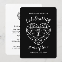 Convites de aniversário de 7 anos de amor Onyx Ann