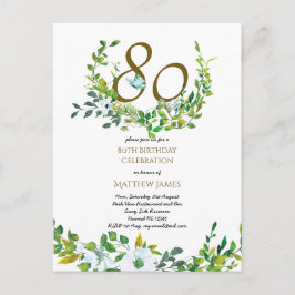 Convites de Aniversário de 80 Anos Cartões Postais