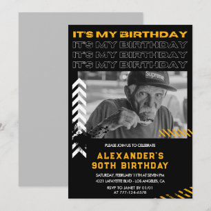 convites de aniversário de 90 anos homens Foto pin