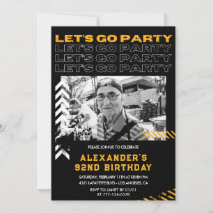 Convites de aniversário de 92 anos para Homens Pre