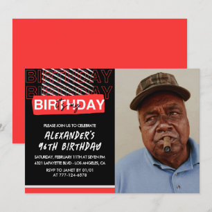 Convites de aniversário de 96 anos para Homens Pre