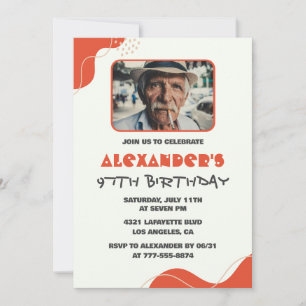Convites de aniversário de 97 anos para homens bra