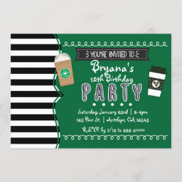 Convites de Aniversário de Adolescente Café Frap