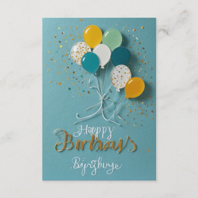 Convites de aniversário de alta qualidade! Cartão  (Frente)