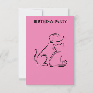 "CONVITES DE ANIVERSÁRIO DE CACHORRO E GATO PERSON