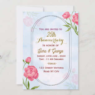 Convites de Aniversário de Casamento 
