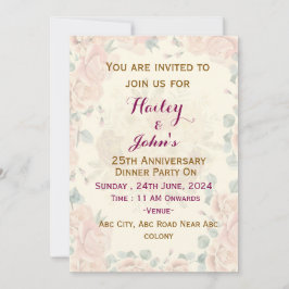 Convites de Aniversário de Casamento