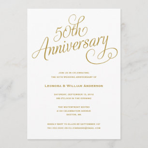 CONVITES DE ANIVERSÁRIO DE CASAMENTO DE 50 ANOS