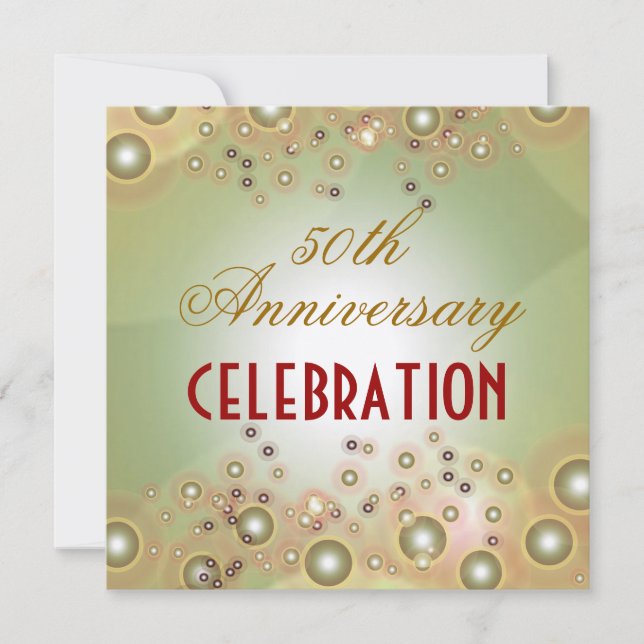 Convites de ANIVERSÁRIO DE CASAMENTO de 50 anos VI (Frente)
