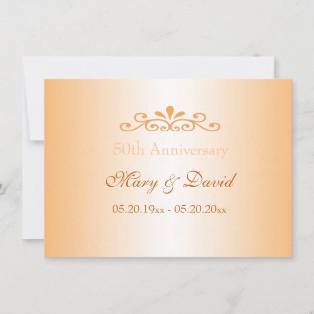 Convites de aniversário de casamento elegantes dou (Frente)