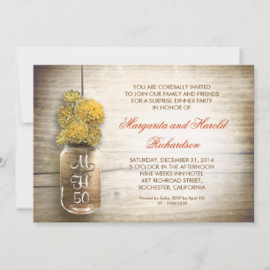 convites de aniversário de casamento em jarra de p