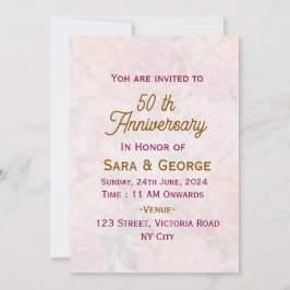 Convites de Aniversário de Casamento Floral