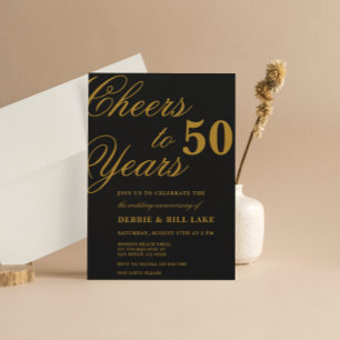 Convites de Aniversário de Casamento Saúde aos 50