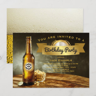 Convites de Aniversário de Cerveja para Homens