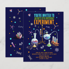 Convites de aniversário de ciência