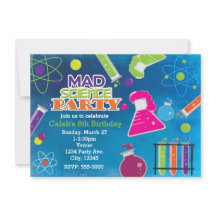 Convites de Aniversário de Cientista de Ciência Lo