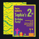 Convites de aniversário de cobra Animal Kid<br><div class="desc">Quem não ama cobra num chapéu de festa? Estes convites adoráveis são perfeitos para a rua,  segundo,  3º,  4º,  5,  6 ou festa de aniversário do seu filho! Ou,  só para qualquer evento de amantes de répteis! Também funciona como excelente para um zoológico,  fazenda ou festa temerária animal!</div>
