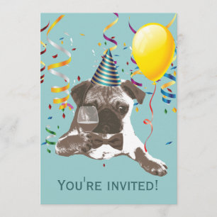 Convites de aniversário de Colocação de Streamers 