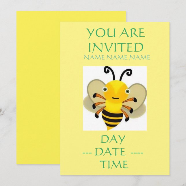 convites de aniversário de crianças conjunto (Frente/Verso)