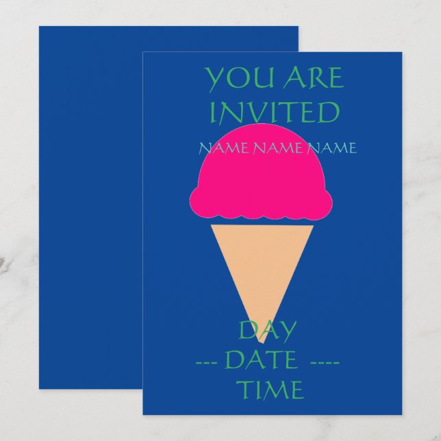 convites de aniversário de crianças conjunto (Frente/Verso)